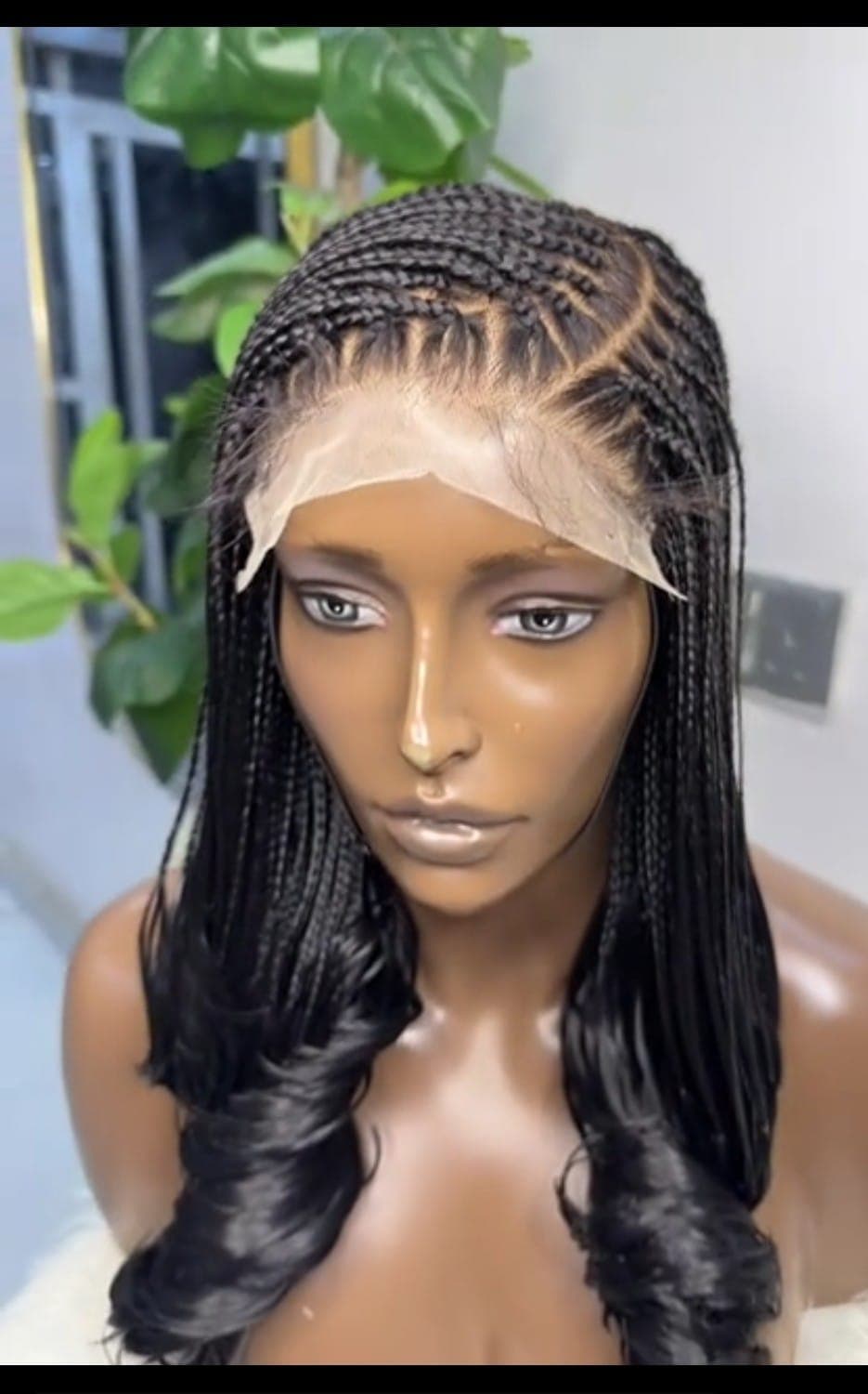 7 by 7 HD lace French curls braided unit. C-cut. - Braided wigs in Cambridge Ontario at Robisfun Tender Touch