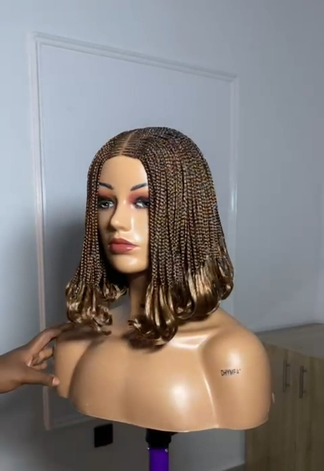 Africa beauty braided wig (Center part) - Braided wigs in Cambridge Ontario at Robisfun Tender Touch