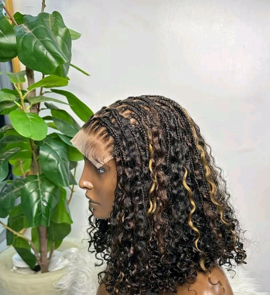 7 by 7 HD lace bohemian braided unit. - Braided wigs in Cambridge Ontario at Robisfun Tender Touch