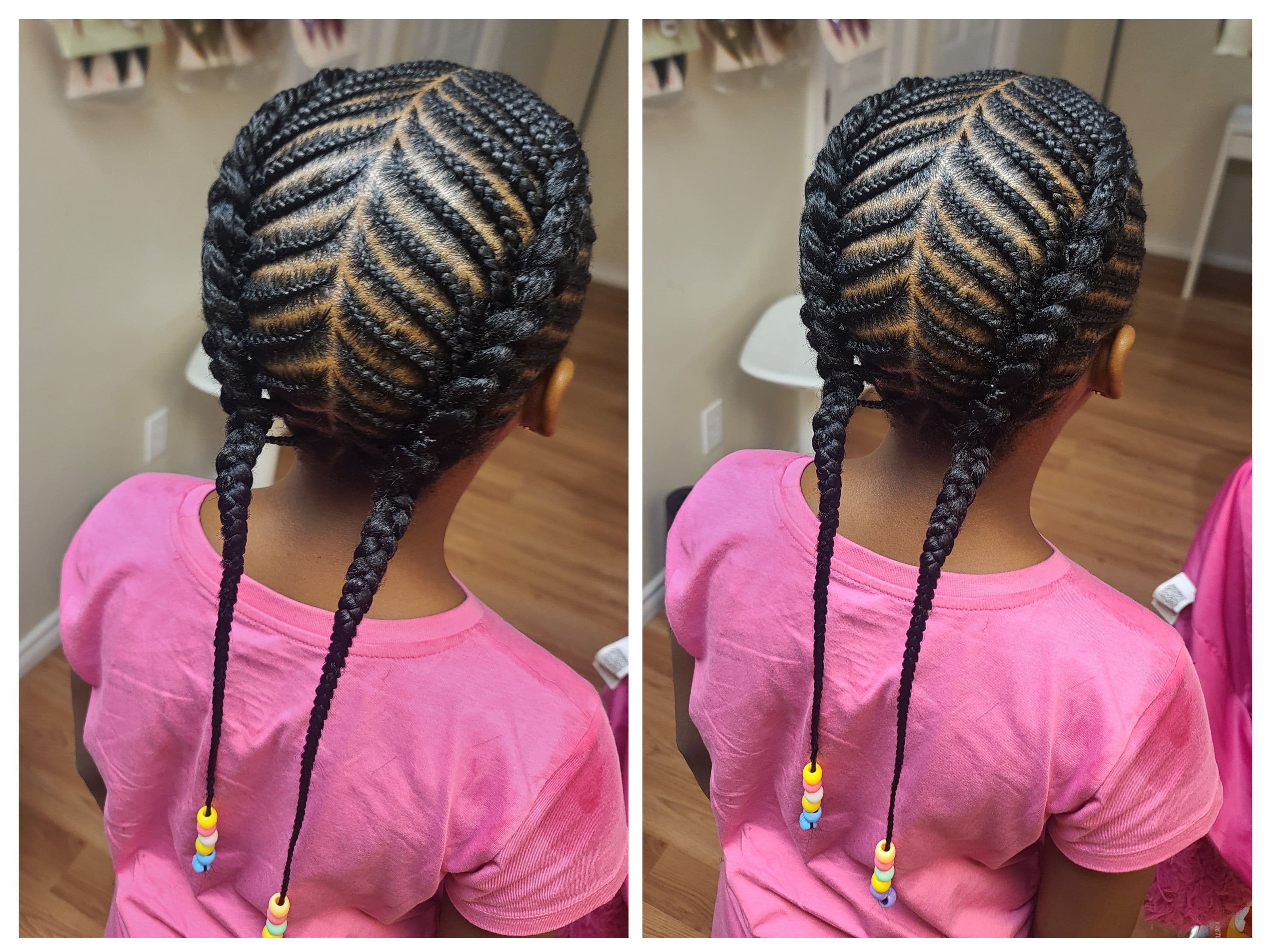 Double clap cornrowsin Cambridge Ontario - professional hair services